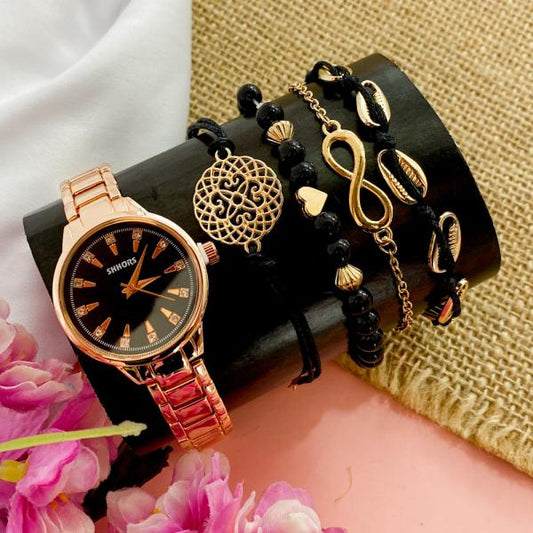 Conjunto de reloj para dama marca SHHORS y pulcera modelo ETD4