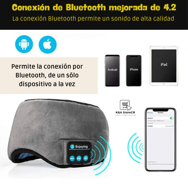 Auriculares inalámbricos con Bluetooth y máscara para dormir