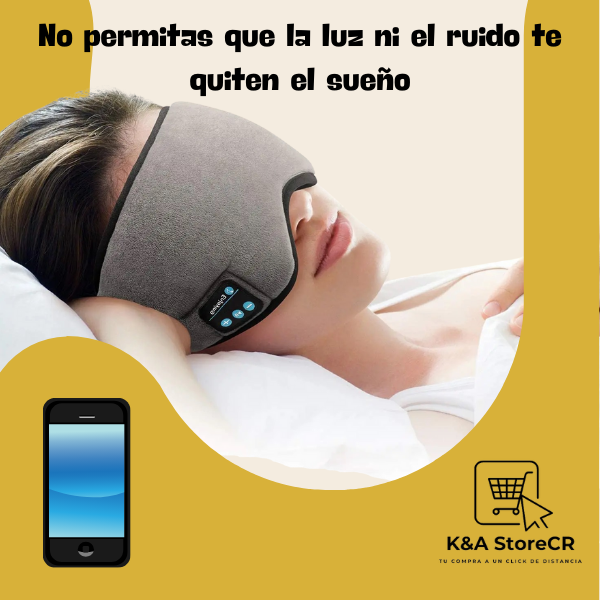 Auriculares inalámbricos con Bluetooth y máscara para dormir